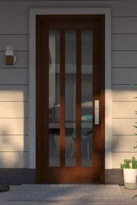 2024 CBMMart Dernier Intérieur Moderne Villa Principale Grange Chambre Bois de Teck Massif Panneau Unique Porte Designs Verre Plat Designs <span class=keywords><strong>Photo</strong></span> - Product Image 6