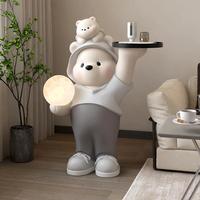 Meilleur grand modèle d'animal de dessin animé en fibre de verre personnalisé boutique Sculpture de bienvenue personnalisation grandes statues