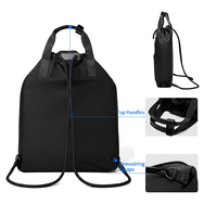 Bolsa Deportiva de Nailon Premium con Cordón, Gran Capacidad, Asa Reforzada, para Gimnasio y Actividades al Aire Libre