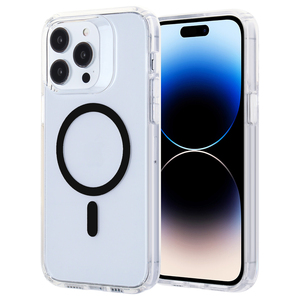 Factory Wholesale Clear 2.5mm TPU+PC Double Injection Shockproof Magnetic Wireless Charging Anti-Slip Armor Design Phone Case - Product Image 3
