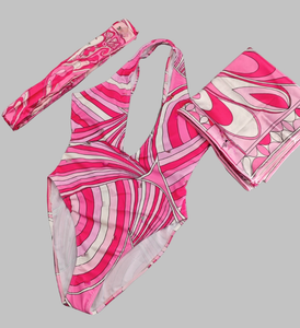 Offre Spéciale STOCK Maillot de Bain 3 Pièces de Luxe Tendance avec <span class=keywords><strong>Bandeau</strong></span> et Foulard de Plage – Maillot de Bain Sexy Designer pour Femme - Product Image 3