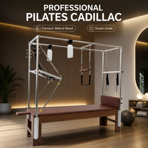 โต๊ะพิลาทิส Cadillac Trapeze ทำจากไม้วอลนัท คุณภาพระดับพาณิชย์ สำหรับสตูดิโอมืออาชีพ พร้อมสปริงและสายรัด - Product Image 1