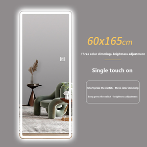 Miroir LED pleine longueur rétroéclairé sans cadre à commande tactile mural pour chambre à coucher et dressing – Vente en gros - Product Image 4