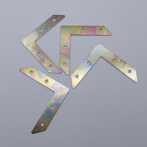 Color Plated Iron Angle Bracket Four Hole Right Angle Piece For Picture <b>Frame</b> Hardware Accessory Durable Metal Corner Bracket - Product Image 3