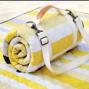 Camping Picnic <b>Blanket</b> Waterproof Padded Outdoor Mat Foldable Roll up Beach Rug Carry Handle Strap - Product Image 1