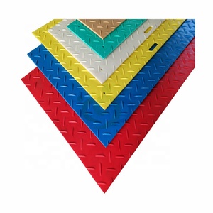 重荷重用地面保護HDPE黒色マットプラスチックシートグランドマット - Product Image 5