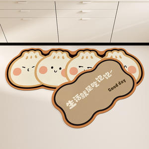 พรมครัวลายการ์ตูนรูปทรงแปลกตา กันลื่น ซึมซับน้ำมัน ทนทาน ซักได้ สำหรับห้องครัว ห้องน้ำ ทางเข้าบ้าน - Product Image 1