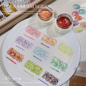 Nouveau Coffret Cadeau 2026 de <span class=keywords><strong>Colle</strong></span> à Paillettes Flash 12 Couleurs Effet Séchant Dream-seeking Eden – Édition Spéciale Rouge et Blanc pour Salon de Manucure - Product Image 1