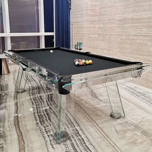 Tables <span class=keywords><strong>de</strong></span> billard et <span class=keywords><strong>de</strong></span> snooker en <span class=keywords><strong>verre</strong></span>, style populaire 2026, pour jeux d'intérieur, avec dalles en bois massif, transformables en table à manger, avec queues et jeu <span class=keywords><strong>de</strong></span> billes - Product Image 1