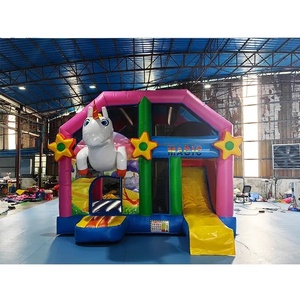 Château gonflable personnalisé à thème dessin animé avec toboggan commercial, équipement de <span class=keywords><strong>location</strong></span> pour fêtes d'enfants - Product Image 2