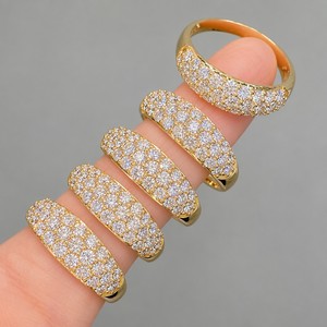 Xinfly Solid 18K Gold Lab Grown Diamond <b>Ring</b> 0.98ctw Pave Set AU750 Half Eternity Wedding Anniversary Factory Price - Product Image 6