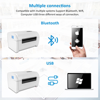 Impresora de Etiquetas Térmicas Radall China 4x6 con USB/LAN/ en Existencia Nuevo Diseño Impresora de Etiquetas de Códigos de Barras y Albaranes de 4 Pulgadas