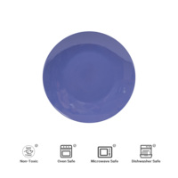 Ensemble cadeau de style européen Bol Assiette à fruits Avec logo Assiettes et bols personnalisés Ensemble de vaisselle bleu marbré