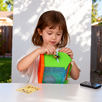 Kit d'exploration en plein air pour enfants : Gilet, chapeau, jumelles, attrape-insectes, loupe – Exploration de la nature, éducatif STEM, camping, plastique durable