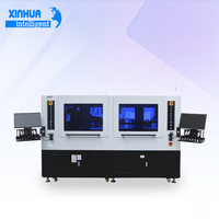 Machine de distribution de colle UV à double module avec consoles PC doubles et fenêtre UV ambrée