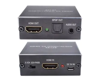 Kualitas Terbaik populer potongan harga yang kompatibel HDMI ekstraktor Audio Stereo konverter ekstraktor optik TOSLINK SPDIF + 3.5mm Audio Splitter Adapter