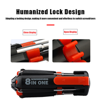 Juego de Destornilladores de Precisión Multifuncional 8 en 1 Promocional con Luz LED, Herramienta para Exteriores, Mini Destornillador con Logotipo Personalizado