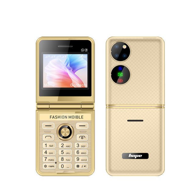 Unlocked Flip 2G Feature Phone P20 Dual SIM 2.4" TFT Display German for Support Memory Cards FM Radio LED Flash 0.3MP