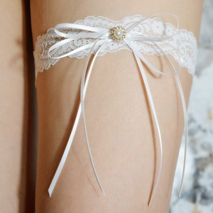 Fábrica arco encaje pierna cinturón Floral Bowknot fiesta Cosplay Lolita niñas elástico muslo anillo nupcial boda pierna Liga Decoración - Product Image 3