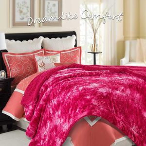 Tie Dye fausse fourrure jeter couverture Super doux confortable 230gsm Sherpa jeter couverture polaire floue <span class=keywords><strong>rose</strong></span> couvertures pour canapé canapé-<span class=keywords><strong>lit</strong></span> - Product Image 2
