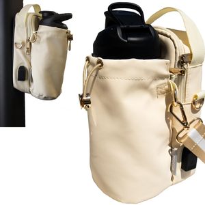 Sac à bouteille d'eau magnétique personnalisé avec logo, en nylon, fermeture éclair, aimant pour téléphone, sport, fitness, porte-bouteille magnétique, sac de sport avec sangle - Product Image 1