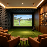 Panneau de mousse acoustique haute densité 600 mm carré, idéal pour les murs de simulateur de golf, les panneaux latéraux et les murs arrière, options multicolores