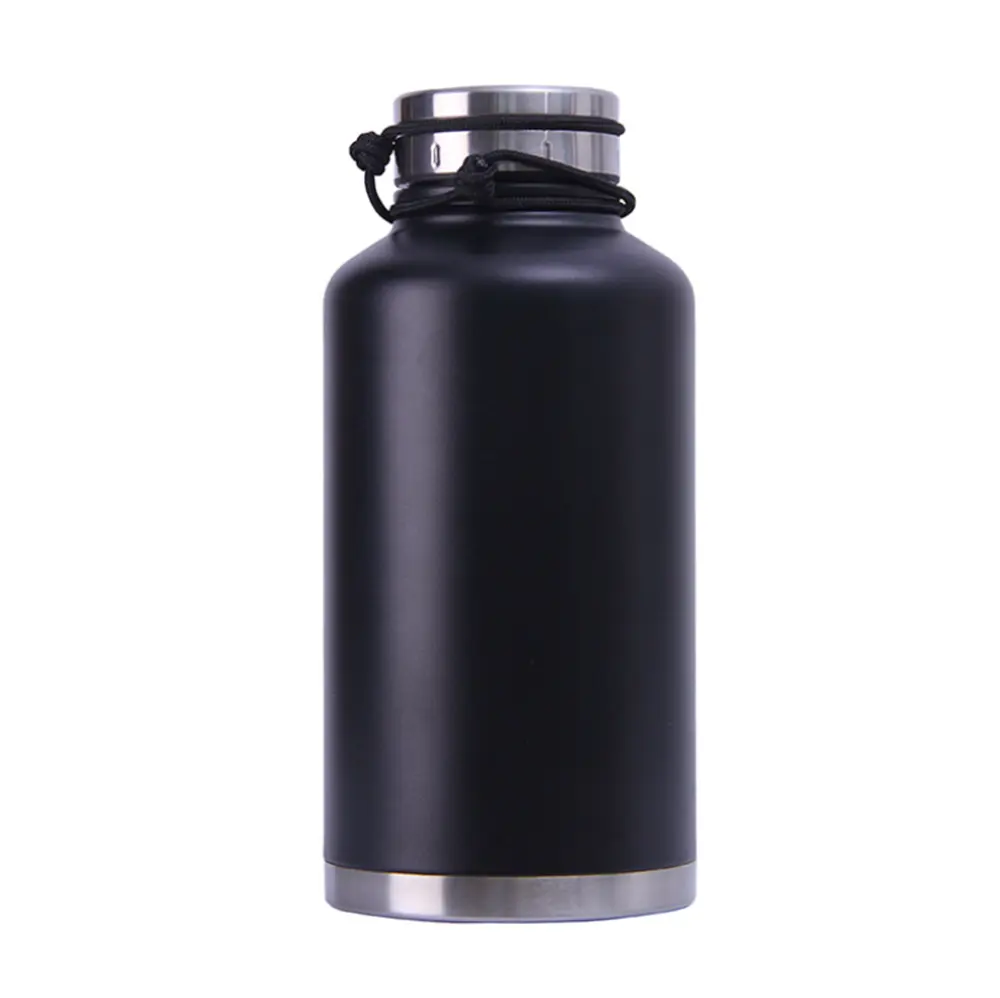 Botol Air Besar Termal Dinding Ganda Terlaris Flask 64OZ Penumbuh Bir Terisolasi dengan Tas Jinjing