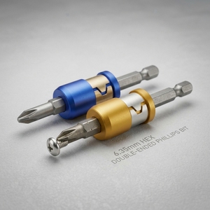 Adaptador de Brocas Magnético de Aluminio de Aviación de 6.35mm, 5 Piezas, Dorado y Azul, de Fácil Sujeción, para un Mantenimiento Eficiente - Product Image 5