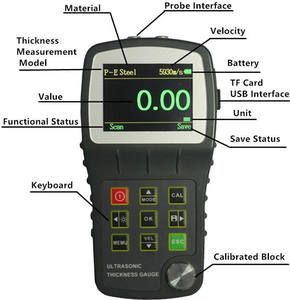 Profession elles zerstörung freies Ultraschall-Dicken messgerät für digitales Ultraschall material - Product Image 2