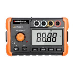 Victor RUOSHUI 4106A Medidor de Resistencia de Tierra y Resistividad de Tierra por Métodos de 3 y 4 Polos 2000Ω - Product Image 1