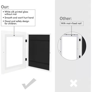 Marco de Fotos Simple de Madera con Solapa, Tamaño A4, para Exhibición de Pinturas Infantiles, Decoración del Hogar, Estante de Almacenamiento - Product Image 6