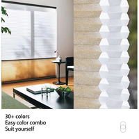 Persianas Horizontales de Panal Manuales Inalámbricas Directas de Fábrica, Modernas, de Tela, Opacas, con Protección UV e Impermeables para Ventanas Francesas