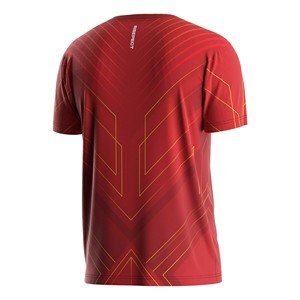 T-Shirt Premium Rossa da Wrestling a Maniche Corte con Stampa Sublimatica, Asciugatura Rapida, Traspirante, per Allenamento di Squadra - Product Image 6