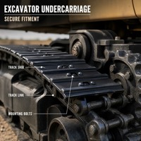 Ensemble de chaînes de chenilles d'excavatrice de haute qualité avec semelles R200 R210 R220LC-7 R235LCR-9 R250 R260 R280