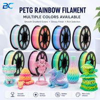 Filament d'impression 3D OEM Satin Rainbow PETG 1,75 mm 1 kg Semi-brillant Dégradé Pastel Haute Résistance Faible Odeur Surface Lisse