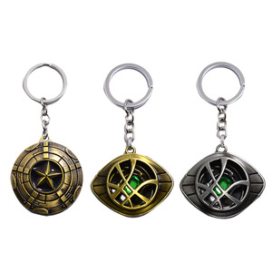 Llavero Redondo de Metal de <span class=keywords><strong>Doctor</strong></span> <span class=keywords><strong>Strange</strong></span>, Ojo de Agamotto, Giratorio, Llaveros Personalizados al por Mayor - Product Image 1