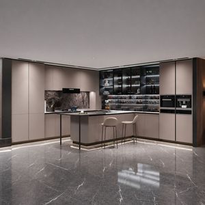 Ouxuan Furniture Paniers coulissants de cuisine en acier inoxydable avec rail à amortissement, Système de rangement pour toute la maison - Product Image 1