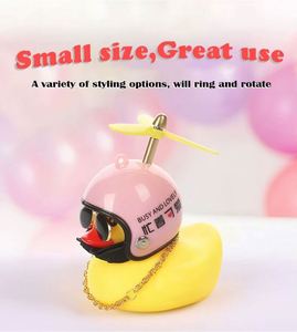 Wind Breaking Tiktok Little Yellow Electric Motorcycle <b>Bicycle</b> Bell Turbo Duck With Helmet Horn <b>Light</b> - Product Image 4