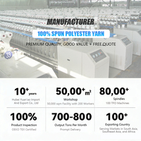 Fil teint 100 % polyester de qualité supérieure Xinao, vente chaude en gros d'usine, fil coloré filé à l'anneau pour fil à coudre 40/2 OEKO