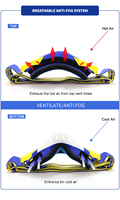 Lunettes de motocross Yijia Optical 100% UV, protection UV400, coupe-vent, anti-poussière, lunettes de moto tout-terrain, lunettes de dirt bike