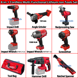 Juegos de Herramientas Inalámbricas de Grado Industrial <span class=keywords><strong>y</strong></span> para Bricolaje, Populares, Funcionan en Múltiples Escenarios, Múltiples Propósitos, Kits de Herramientas Eléctricas de Iones de Litio de 18 V - Product Image 4