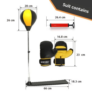 Sac de sable de boxe à pédale pour enfants personnalisé <span class=keywords><strong>avec</strong></span> <span class=keywords><strong>gants</strong></span> de boxe balles de vitesse réflexes sac de boxe pour enfants - Product Image 4