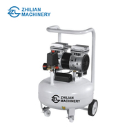 Compresseur d'air à piston sans huile fabriqué en usine 550W 220V Faible bruit Portable 15kg 9L avec pompe refroidie par air