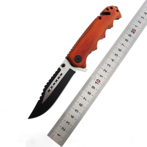 Chất Lượng Cao Thép Không Gỉ Gỗ Xử Lý EDC Tactical Survival Folding Pocket Knife - Product Image 6