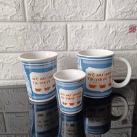 Gobelet à café en porcelaine à paroi unique de 9oz 280ML 180ML 400ML New York grec Vintage couvercle de tasse en céramique emballage en carton jetable