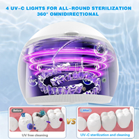 Nettoyeur à ultrasons électrique USB en acier inoxydable pour usage domestique, pour le nettoyage des dents et de l'argent, pour une utilisation en voiture