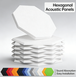 <span class=keywords><strong>Pannelli</strong></span> Acustici Autoadesivi ad Alta Densità, Insonorizzanti Esagonali in Fibra di Poliestere, Resistenti alle Fiamme, <span class=keywords><strong>Assorbono</strong></span> <span class=keywords><strong>il</strong></span> <span class=keywords><strong>Rumore</strong></span> per Studi - Product Image 1