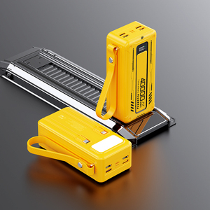Batterie externe 20000mAh à charge super rapide avec câble <span class=keywords><strong>double</strong></span> intégré, lampe torche LED, <span class=keywords><strong>chargeur</strong></span> de téléphone portable portable avec cordon pour l'extérieur - Product Image 2