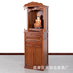 Nuevo Gabinete de Estilo Chino para Santuario Budista, Madera Maciza con Puertas, Altar Doméstico para Almacenamiento de Estatuas de Buda, Sala de Estar - Product Image 3