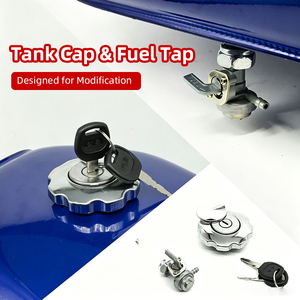 Bouchon de réservoir de carburant de moto avec serrure et clé, pièces de modification universelles compatibles avec le kit de verrouillage de robinet de carburant de moto CG125 - Product Image 5